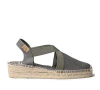TONI PONS Verona Espadrillas Vegana da Donna in Cotone, Kaki, 36 EU