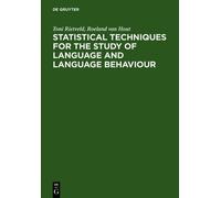 Toni Rietveld R Statistical Techniques for the Study of Langu (Copertina rigida)