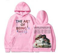 Tonidos Felpa con Cappuccio Lauren Spencer Smith Tour Harajuku Felpa con Maniche Lunghe Stampata Unisex Pullover Casual alla Moda Autunno Hoodie Abbigliamento Cosplay XXS-4XL-Pink||s