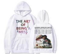 Tonidos Felpa con Cappuccio Lauren Spencer Smith Tour Harajuku Felpa con Maniche Lunghe Stampata Unisex Pullover Casual alla Moda Autunno Hoodie Abbigliamento Cosplay XXS-4XL-White||s