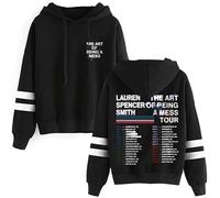 Tonidos Felpa con Cappuccio Unisex Lauren Spencer Smith Tour Pattern Printed Pullover Hoodie Casual Sports Maglia Sportiva A Maniche Lunghe per Uomo E Donna XXS-4XL-Black||x_l