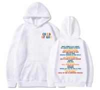 Tonidos Forrest Frank Felpa con Cappuccio 2D Stampata Pullover Casual Vintage Top Ampio alla Moda Uomo Donna Hip Hop Harajuku Abbigliamento Cosplay XXS-4XL-White||m