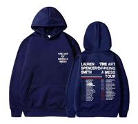 Tonidos Lauren Spencer Smith Tour Felpa con Cappuccio Vintage da Uomo E Donna Hip Hop Abbigliamento Sportivo Felpa Coppia Oversize Casual Maniche Lunghe Pullover XXS-4XL-Navy Blue||l