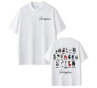 Tonidos Maglietta Cantante Lauren Spencer Smith Stampa 2D Top Estivo Ampio Vintage Unisex Oversize Maniche Corte Abbigliamento Cosplay per Uomo E Donna XXS-4XL-White||3X_l