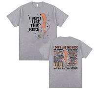 Tonidos Maglietta Marcus The Worm I Don't Like This Rock Print Top Estivo Ampio Vintage Unisex Oversize A Maniche Corte Abbigliamento Cosplay per Uomo E Donna XXS-4XL-Grey||s