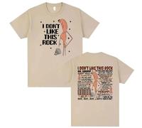 Tonidos Maglietta Marcus The Worm I Don't Like This Rock Print Top Estivo Ampio Vintage Unisex Oversize A Maniche Corte Abbigliamento Cosplay per Uomo E Donna XXS-4XL-Khaki||m