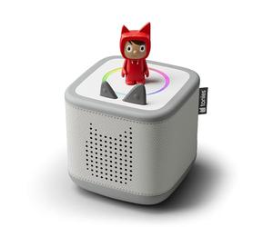 Toniebox 2 Starter Set, giocattolo educativo per stimolare il linguaggio per i più piccoli, certificato 1+, lettore audio senza schermo con Tonie Rubie creativo, grigio
