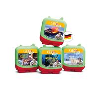 tonies Clever Geolino - Set di 4 mini per la tua Toniebox, gioco di ascolto di conoscenza per bambini dai 5 anni, tempo di gioco circa 47 minuti