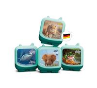 tonies Clever - Set di 4 animali con record per la tua Toniebox, gioco d'udito di conoscenza per bambini dai 5 anni, tempo di gioco: circa 130 minuti