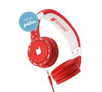tonies - Cuffie per bambini regolabili e pieghevoli, con limitazione del volume, con cavo e archetto imbottito, colore: rosso