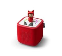 tonies Toniebox 2 Storia Box per bambini, musica e giochi da 1 a 9 anni, Ascolta, Impara, Gioca, Robusto e facile da usare, 1 statuetta Rubino rosso papavero