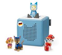 tonies Toniebox Extra Pack - Toniebox Starter set blu + 3 personaggi acustici, Toniebox blu con creativo abbinato, 3 Paw Patrol bambini dai 3 anni in su