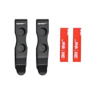 TONIFE Clip multiuso da tasca Montabile per smartphone, fissata con adesivo 3M VHB, in acciaio inox, 2 pezzi (Titano Nero x2)