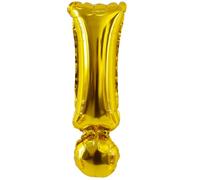 TONIFUL Palloncino a forma di esclamazione oro da 40,6 cm per decorazione | Piccolo palloncino punteggiatura in lamina di Mylar per decorazioni di compleanno a tema sorpresa anniversario festa