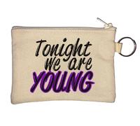 Tonight We are Young - Portamonete con portachiavi, colore: Beige
