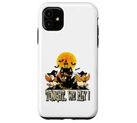 Tonight We Fly Funny Chicken Witches Halloween Humor Custodia per iPhone 11