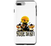 Tonight We Fly Funny Chicken Witches Halloween Humor Custodia per iPhone 7 Plus/8 Plus