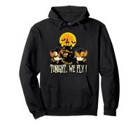 Tonight We Fly Funny Chicken Witches Halloween Humor Felpa con Cappuccio