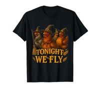 Tonight We Fly Funny Pollo Spooky Season Farm Halloween Maglietta