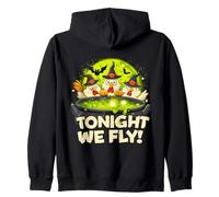 Tonight We Fly Funny Witchy Polli Spooky Farm Halloween Felpa con Cappuccio