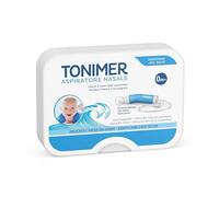 Tonimer Aspiratore Nasale - per Neonati e Bambini - 1 Aspiratore + 2 Beccucci Monouso - Rimozione Muco