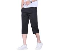 TONINMM Pantaloni 3/4 Uomo Pantaloni dal Taglio Dritto E Pulito con Chiusura A Bottoni E Zip, Tasche Laterali, Perfetti per Il Lavoro E Le Uscite Estive Informali