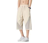 TONINMM Pantaloni 3/4 Uomo Pantaloni Sportivi A Gamba Larga con Elastico in Vita E Coulisse, Perfetti per Passare dalla Palestra alla Strada