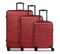 Tonino Lamborghini Bologna 4 ruote Set di valigie 3 pezzi rosso