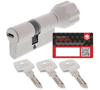 ToniTec ABUS EC550 - Set di serratura a cilindro con 3 chiavi, cilindri di chiusura con serratura a pomello, dimensioni 30/30 K mm con scheda di codice