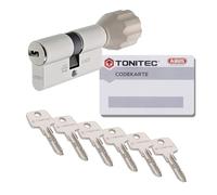 ToniTec ABUS TEC440 - Serratura a cilindro con serratura a chiave diversa, 40/40 Kmm, con 6 chiavi e scheda di codice