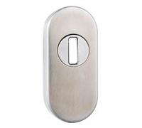 ToniTec Rosetta di sicurezza in acciaio inox, 14 mm, con coperchio cilindrico, ZA, rosetta di sicurezza per cilindro della porta, protezione antifurto per porte di casa e appartamenti