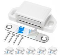 Tonitrui Cabinet Magnets, Forte Cabinet Magnetic Catch, Materiale di Nylon di Alta Qualità Chiusura Magnetica per Armadi da Cucina Cassetto Armadio Armadio (Bianco 6 Pezzi)