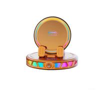 TONIXY 1 supporto wireless per telefono da auto con ricarica rapida da 15 W, luce ambientale RGB, bloccaggio automatico per presa d'aria per iPhone, Samsung, nero (arancione)