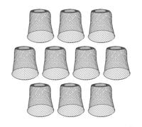 TONIXY 10 piante in ferro per coperture protettive, 23 x 23 cm, multiuso, resistenti alla ruggine, per piante in tutti i tipi di giardino (nero)