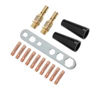 TONIXY 15Pcs Mig Contact Tips Kit 0.9Mm Ugelli Diffusori Per 15Ak Mb-15 Torcia di Saldatura, Rame Materiali di Consumo Gasless Per La Fabbricazione Di Metallo