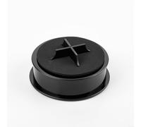 TONIXY Base portaoggetti in acrilico per HomePod per MINI con cotone ammortizzante, supporto per gestione dei cavi per organizzazione della scrivania, nero, 12 x 12 x 45 cm