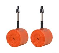 TONIXY Camera d'aria ultraleggera per bici da strada, 700C, 18-32C, materiale con valvola in metallo, peso 35 g, per pneumatici da 28 pollici (2 x FV45 mm)