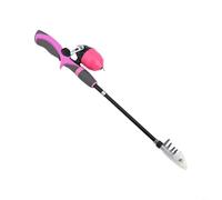 TONIXY Canna da pesca a mosca per bambini con esche e custodia, design telescopico per viaggi e divertimento all'aperto per la pesca genitore-bambino (rosa)