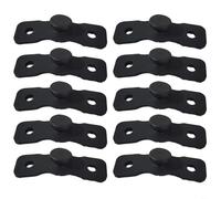 TONIXY Confezione da 10 ammortizzatori di vibrazioni per racchette da tennis, in silicone, per racchette da squash, riducono le vibrazioni per migliorare il comfort, mix nero/bianco (nero)