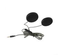 TONIXY Cuffie per casco da moto con jack da 3,5 mm, ad alta fedeltà per chiamate in vivavoce e altoparlanti musicali, in ABS nero