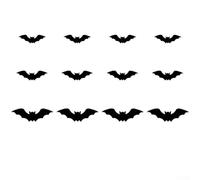 TONIXY Decorazione da parete 3D illuminata per Halloween 2025, in PVC, con LED viola, per decorazione natalizia spettrale per interni ed esterni (12 pezzi)