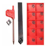 TONIXY Il tornio CCMT060204 foggia le inserzioni del carburo di CNC con il supporto dello strumento di tornitura del tornio SCMCN1010H06, acciaio legato dello stinco di 10Mm per la semilavorazione di