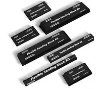 TONIXY Kit di blocchi abrasivi in EVA per la lavorazione del legno e della carrozzeria dell'auto, schiuma nera, per applicazioni versatili di levigatura a secco e a umido (22 pezzi)