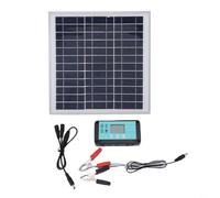 TONIXY Kit di ricarica per pannello solare da 200 W con controller da 10 A, doppi pannelli policristallini, efficienza del 23%, impermeabile IP67 per alimentazione off-grid (1 pezzo)
