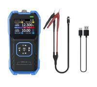 TONIXY Multimetro digitale, HRM-10, tester di tensione della batteria, misuratore di resistenza, con clip Kelvin per analisi della batteria da laboratorio (D)