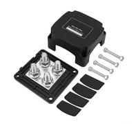 TONIXY Pannello di distribuzione della sbarra collettrice marina da 400 A, scatola di alimentazione con morsettiera M10, per camper, barca, camion, sistema CC 12-48 V (nero)