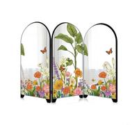 TONIXY Paravento pieghevole in acrilico in stile cinese, 23 x 33 cm, decorazione da tavolo nera con motivi intricati, per esposizione di mensole di casa e ufficio (A)