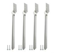 TONIXY Picchetti di ancoraggio a terra per pali in legno, resistenti alle intemperie, ancoraggi fissi con viti per attrezzature da giardino