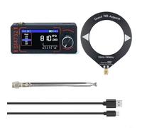 TONIXY Pocket Radio 1.9Inch IPS schermo a colori ad alta definizione Full Band Broadcast Built-in batteria 800mAh, funzione AGC/ATT, compatibile con per SI4732 (nero)