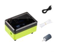 TONIXY Pompa per ossigeno, 1,5 W, touch control, ultra silenziosa, 2 l/min, aeratore portatile per pesca all'aperto, con tappo impermeabile e lunga durata della batteria (verde)